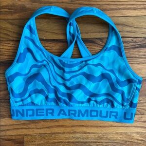 Under Armour Wave Pattern Blue Sports Bra